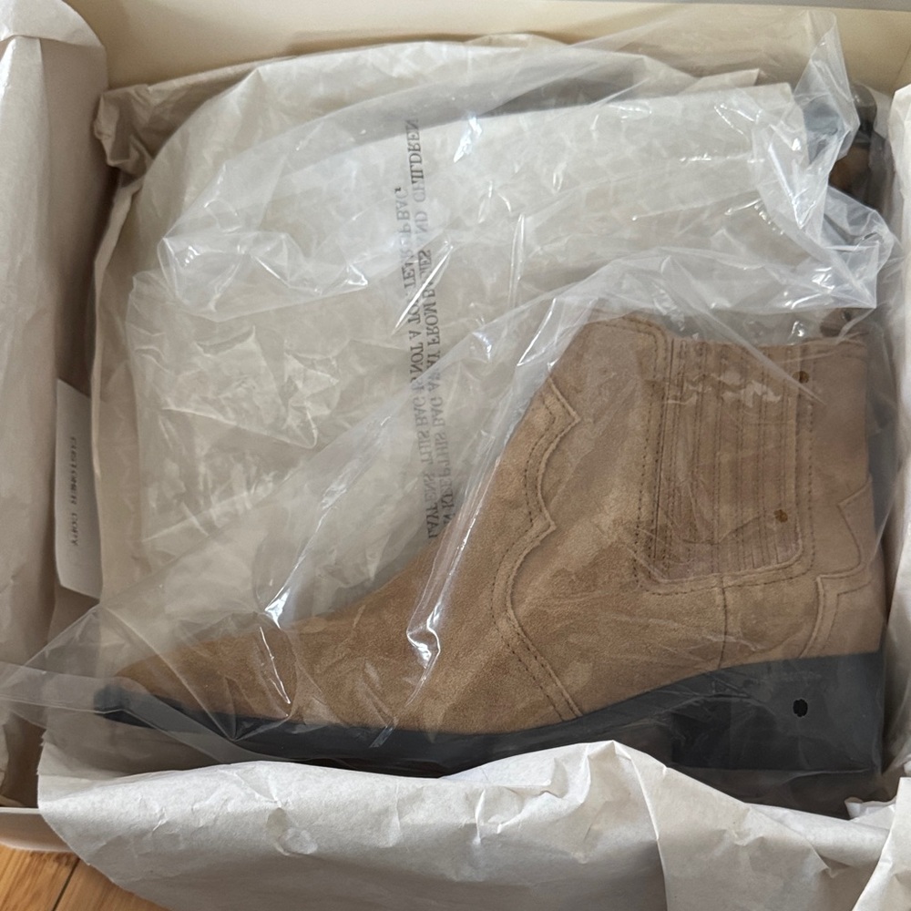 Marc Fisher Tan Suede Ankle Boots